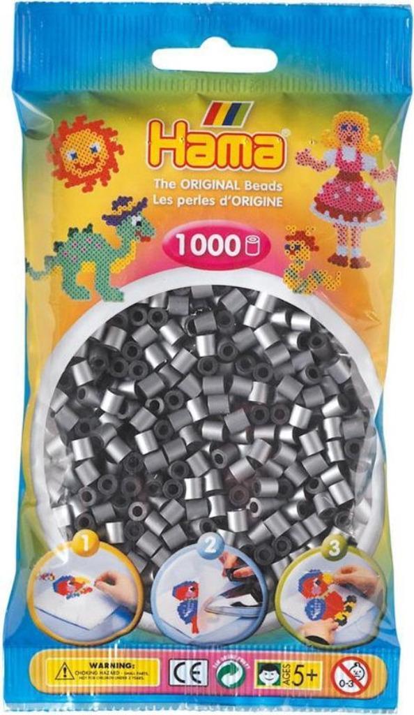 Hama: Strijkkralen 1000 stuks: Zilver, Kinderen en Baby's, Speelgoed | Educatief en Creatief, Nieuw, Ophalen of Verzenden