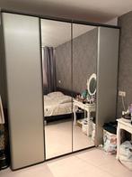 Ruime kledingkast met spiegeldeuren en boxspring 180cm, Overige materialen, Met deur(en), 200 cm of meer, Ophalen of Verzenden