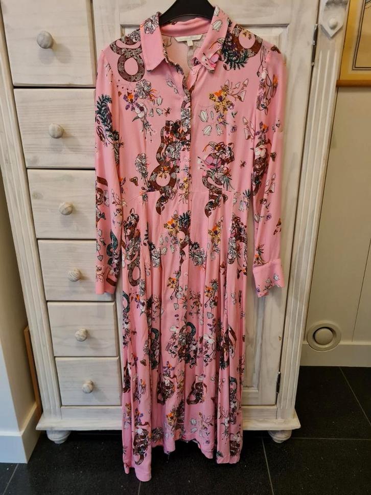 Tom Tailor Roze Maxi Jurk met Print - Maat S, Kleding | Dames, Jurken, Zo goed als nieuw, Maat 36 (S), Roze, Ophalen of Verzenden