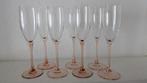 Luminarc Franse Retro Vintage hoge champagne glazen roze voe, Ophalen of Verzenden, Zo goed als nieuw, Overige typen