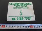 sticker Boxtel Gezondheidsdienst voor dieren Noord Brabant, Ophalen, Zo goed als nieuw, Bedrijf of Vereniging