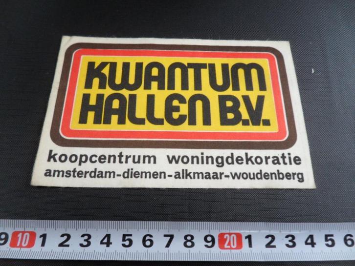 stickers KWANTUM HALLEN BV Amsterdam Diemen Alkmaar Wouden, Hobby en Vrije tijd, Stickers en Plaatjes, Nieuw, Meerdere stickers