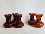Diverse Leerdam Amber Garlic Hyacint Vazen, Mid Century, Ophalen of Verzenden