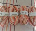 4 bollen wol rose/wit gemêleerd (royal batik), Hobby en Vrije tijd, Ophalen of Verzenden, Nieuw, Breien of Haken, Wol of Garen