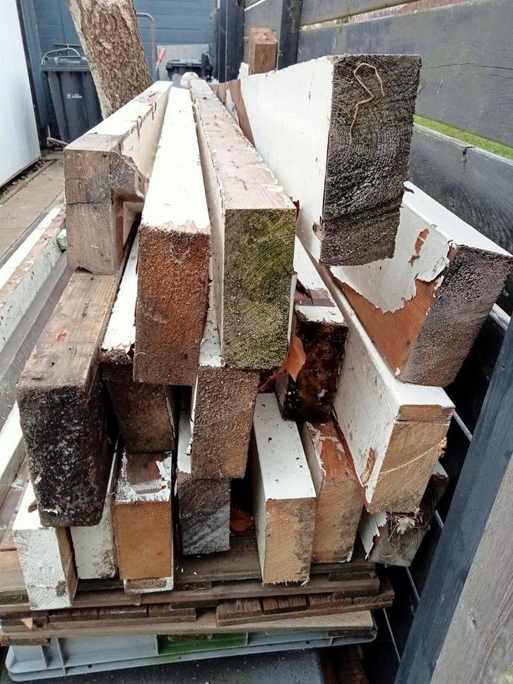 Gebruikte houten balken - diverse afmetingen, Doe-het-zelf en Verbouw, Hout en Planken, Gebruikt, Balk, Overige houtsoorten, Minder dan 200 cm
