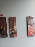 Drieluik boeddhistische monnik, hout, Ophalen, Minder dan 50 cm, Zo goed als nieuw, Schilderij
