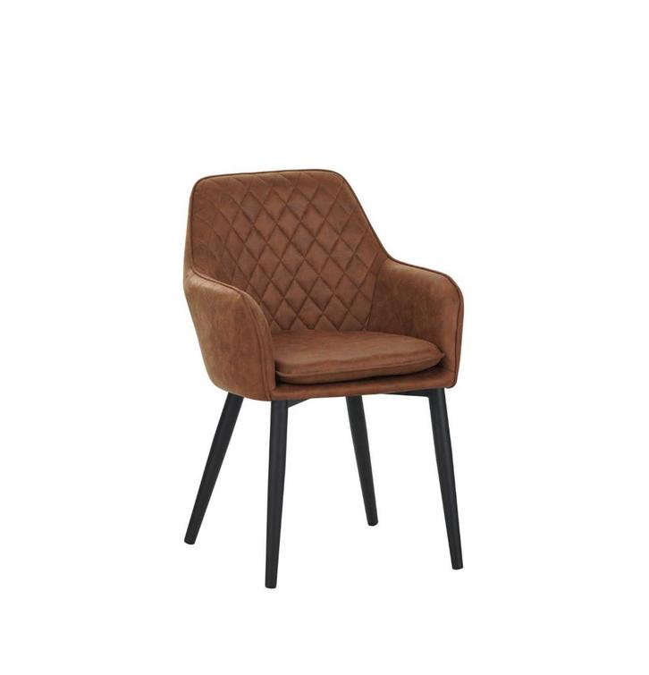 Design Cognac eetkamerstoelen, Huis en Inrichting, Stoelen, Nieuw, Stof, Bruin, Ophalen of Verzenden