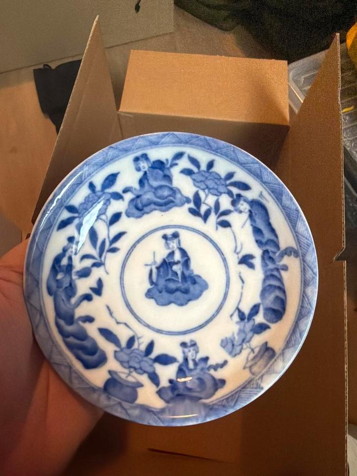 Chinees blauw-wit schoteltje, Kangxi periode?, Antiek en Kunst, Antiek | Porselein, Ophalen of Verzenden