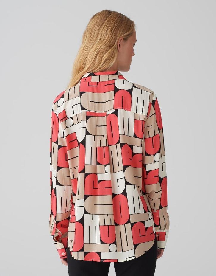 OPUS blouse lange mouw roze/wit/zwart mt 34/36 NIEUW!, Kleding | Dames, Blouses en Tunieken, Nieuw, Maat 34 (XS) of kleiner, Overige kleuren