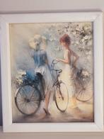 Vintage gesigneerd franse schilderijtje, Huis en Inrichting, Woonaccessoires | Schilderijen, Tekeningen en Foto's, Minder dan 50 cm