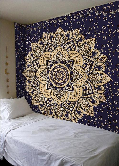 Blauwe Mandala Wandkleed 3D Wand Kleed Muurkleed Lotus India, Huis en Inrichting, Stoffering | Tapijten en Kleden, Nieuw, Rechthoekig