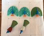 Playmobil losse onderdelen dieren pauwen veren, Ophalen of Verzenden, Gebruikt, Los playmobil