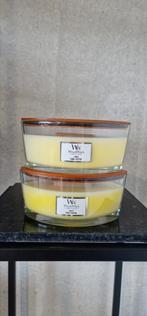 ️ WoodWick Ellipse Linen – 2 stuks – €22 p/st, Huis en Inrichting, Woonaccessoires | Kandelaars en Kaarsen, Overige materialen