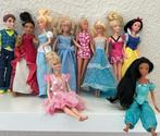 Disney & Mattel barbie Prinsessen Poppen Set, Kinderen en Baby's, Speelgoed | Poppen, Ophalen of Verzenden, Gebruikt, Barbie