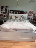 Bed 160x200, Huis en Inrichting, Ophalen, Gebruikt, Wit, Tweepersoons