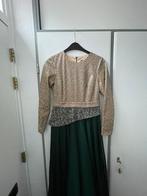 Jurk Groen/Goud (L), Kleding | Dames, Galajurk, Maat 42/44 (L), Ophalen of Verzenden, Zo goed als nieuw