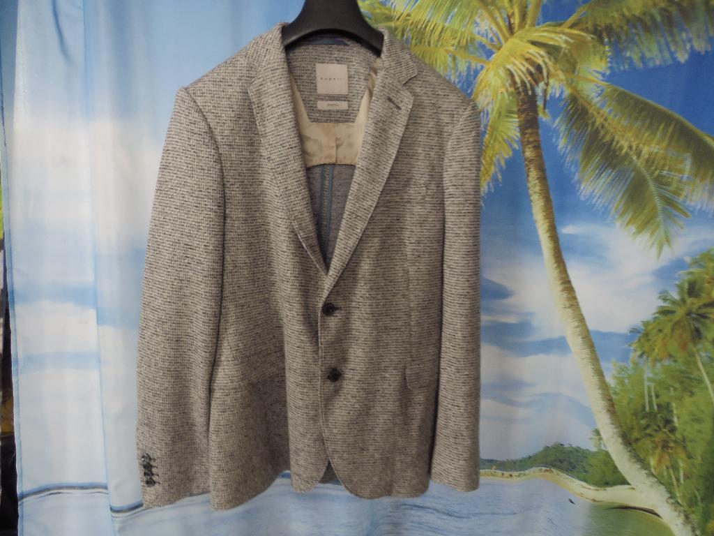 soepel grijs linnenmix zomer blazer mt 50 Bugatti, Kleding | Heren, Kostuums en Colberts, Bugatti, Maat 48/50 (M), Ophalen of Verzenden