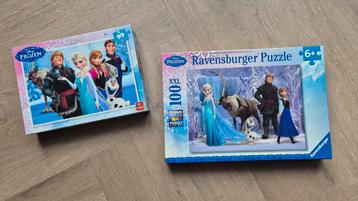 2 frozen puzzels 100 stukjes beschikbaar voor biedingen