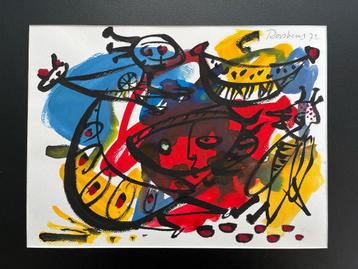 Origineel werk Anton Rooskens (1906-1976) - Gouache - Compos beschikbaar voor biedingen