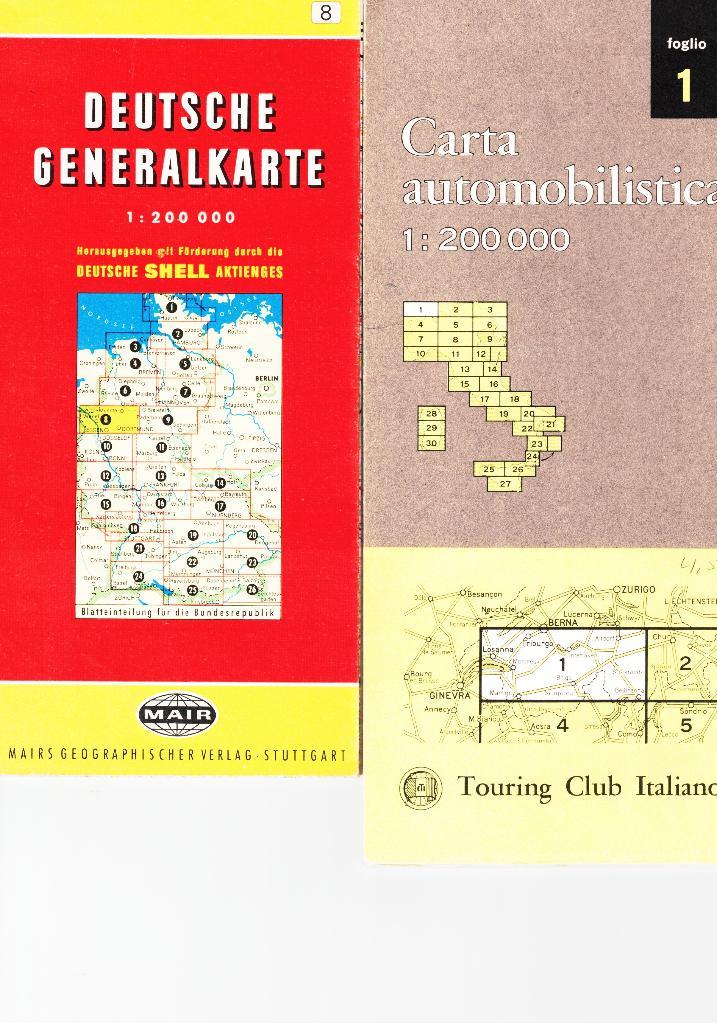 wegenkaarten, Boeken, Atlassen en Landkaarten, Gelezen, Landkaart, Europa Overig, 1800 tot 2000, Ophalen of Verzenden