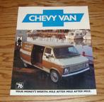 1976 Chevrolet Vans Brochure USA, Boeken, Auto's | Folders en Tijdschriften, Gelezen, Chevrolet, Ophalen of Verzenden