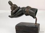 Bronzen beeldje boeddha hand, Ophalen, Brons