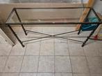 Industriële Sidetable met Glasplaat - 135cm, Ophalen