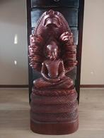 Naga Boeddha Beeld - Uniek en Massief Hout!, Ophalen, Gebruikt