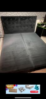 Bed te koop - Goede staat, zonder matras, Gebruikt, Zwart, Tweepersoons, Ophalen of Verzenden