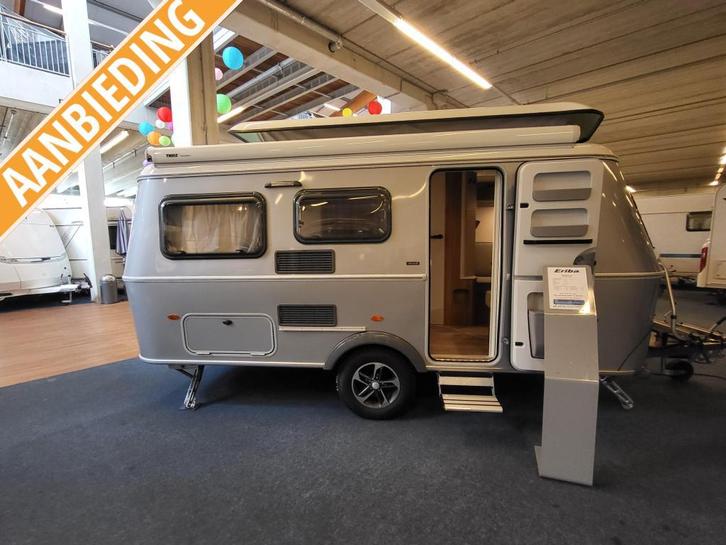 Eriba Touring 530; af fabriek mooi compleet, Caravans en Kamperen, Caravans, Bedrijf, tot en met 3, Standaardzit, Eriba, Dwarsbed