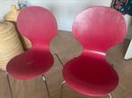 Twee gebruikte rode stoelen, Ophalen, Zo goed als nieuw, Rood, Twee