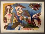 Martin Engelman - typische abstracte compositie, Antiek en Kunst, Kunst | Litho's en Zeefdrukken, Ophalen of Verzenden
