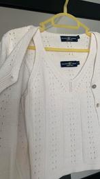 Twinset wit vest en top S katoen van siver&creek, Wit, Ophalen of Verzenden, Zo goed als nieuw, Maat 36 (S)
