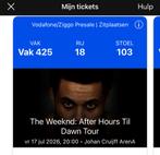 4 Tickets voor The Weeknd - vrijdag 17 juli, Tickets en Kaartjes, Drie personen of meer, Juli
