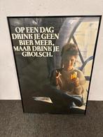 3 klassieke Grolsch posters, Verzamelen, Biermerken, Ophalen, Gebruikt, Reclamebord, Plaat of Schild, Grolsch