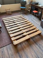 Steigerhouten Pallet Bed - 200x140 - Smood, Ophalen, Bruin, Steigerhout, 140 cm