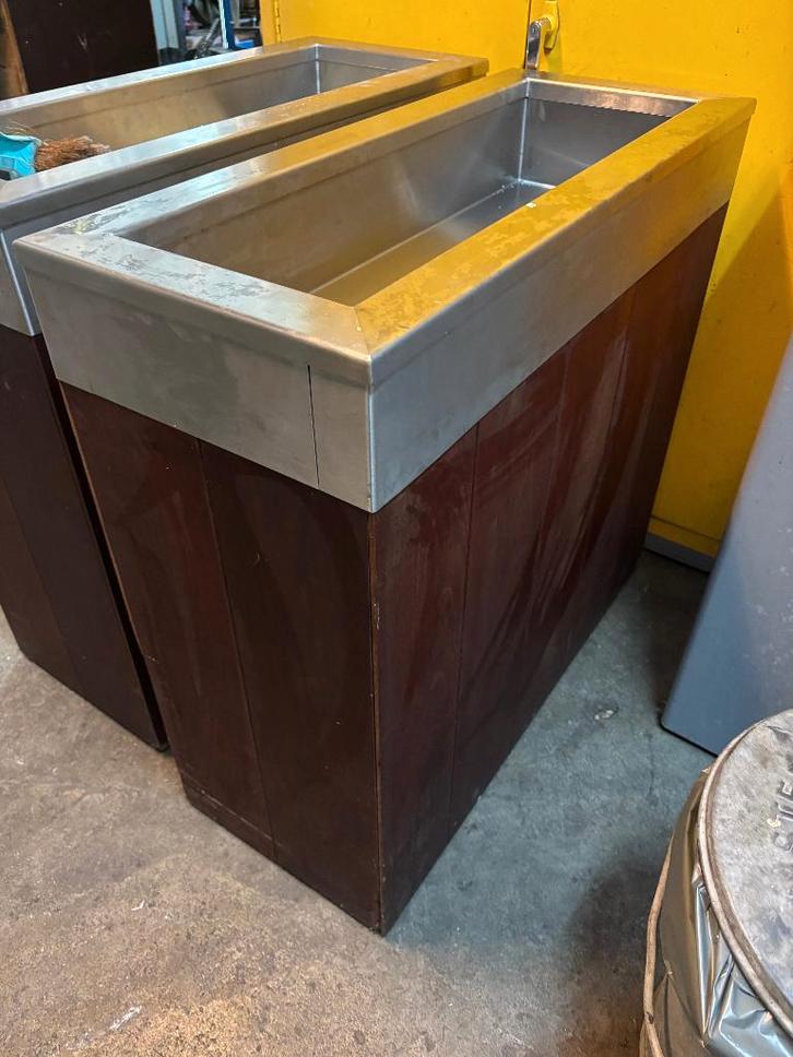 Mobiele wijnkoeler RVS HOUT, Verzamelen, Wijnen, Gebruikt, Overige typen, Overige gebieden, Ophalen