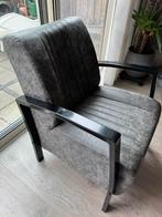 Mooie grijze industriële fauteuil van Pronto, Huis en Inrichting, Fauteuils, Ophalen, Zo goed als nieuw, 75 tot 100 cm, 50 tot 75 cm