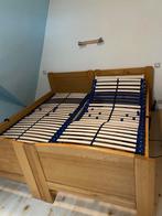 Senioren bed - electrisch bodem 2x 90 x 200, Ophalen, Bruin, Tweepersoons, 2x 90 x 200