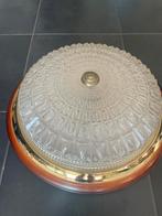 Mooie plafoniere vintage / glas, Ophalen of Verzenden, Zo goed als nieuw, Glas