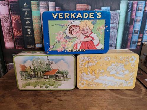 Verkade blikken, in goede staat, Verzamelen, Blikken, Gebruikt, Koek(jes), Verkade, Ophalen of Verzenden