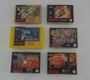 6 Ex-Rental Hoezen voor Super Nintendo Spellen beschikbaar voor biedingen