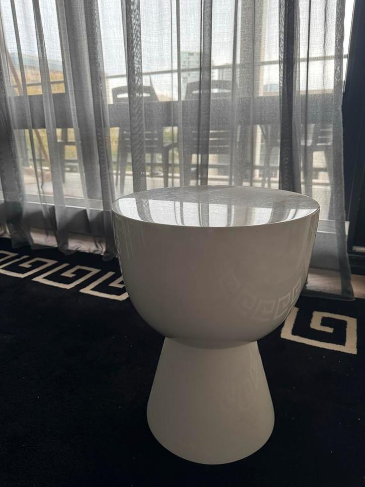 Pols Potten Tip Tap Krukje/Bijzettafel Wit, Huis en Inrichting, Tafels | Bijzettafels, Gebruikt, Rond, 45 tot 60 cm, Minder dan 55 cm