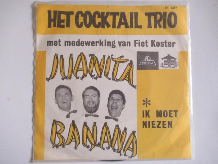 HET COCKTAIL TRIO # JUANITA BANANA /IK MOET NIEZEN( piraat), Cd's en Dvd's, Vinyl | Nederlandstalig, Zo goed als nieuw, Levenslied of Smartlap