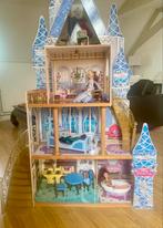 Kidkraft Disney Frozen Poppenhuis + Elsa & Anna, Ophalen, Gebruikt, Poppenhuis