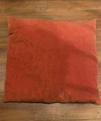 Oranje ribstof kussen 60x60 cm, Ophalen of Verzenden, Gebruikt, Oranje, Vierkant