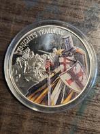 Knights Templar Zilverkleurige Munt, Ophalen of Verzenden, Overige materialen