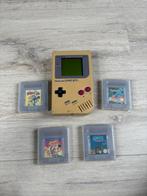 Ouderwetse Gameboy + 4 Games + Doos, Spelcomputers en Games, Spelcomputers | Nintendo Game Boy, Ophalen, Gebruikt, Game Boy Classic
