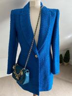 Zara bouclé blazer blauw, Kleding | Dames, Jasjes, Kostuums en Pakken, Maat 38/40 (M), Blauw, Zara, Ophalen of Verzenden