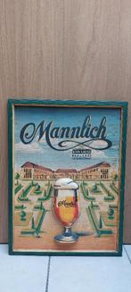 Authentiek houten pubbord bier Karlsberg Mannlich, Ophalen of Verzenden, Nieuw, Reclamebord, Plaat of Schild, Overige merken